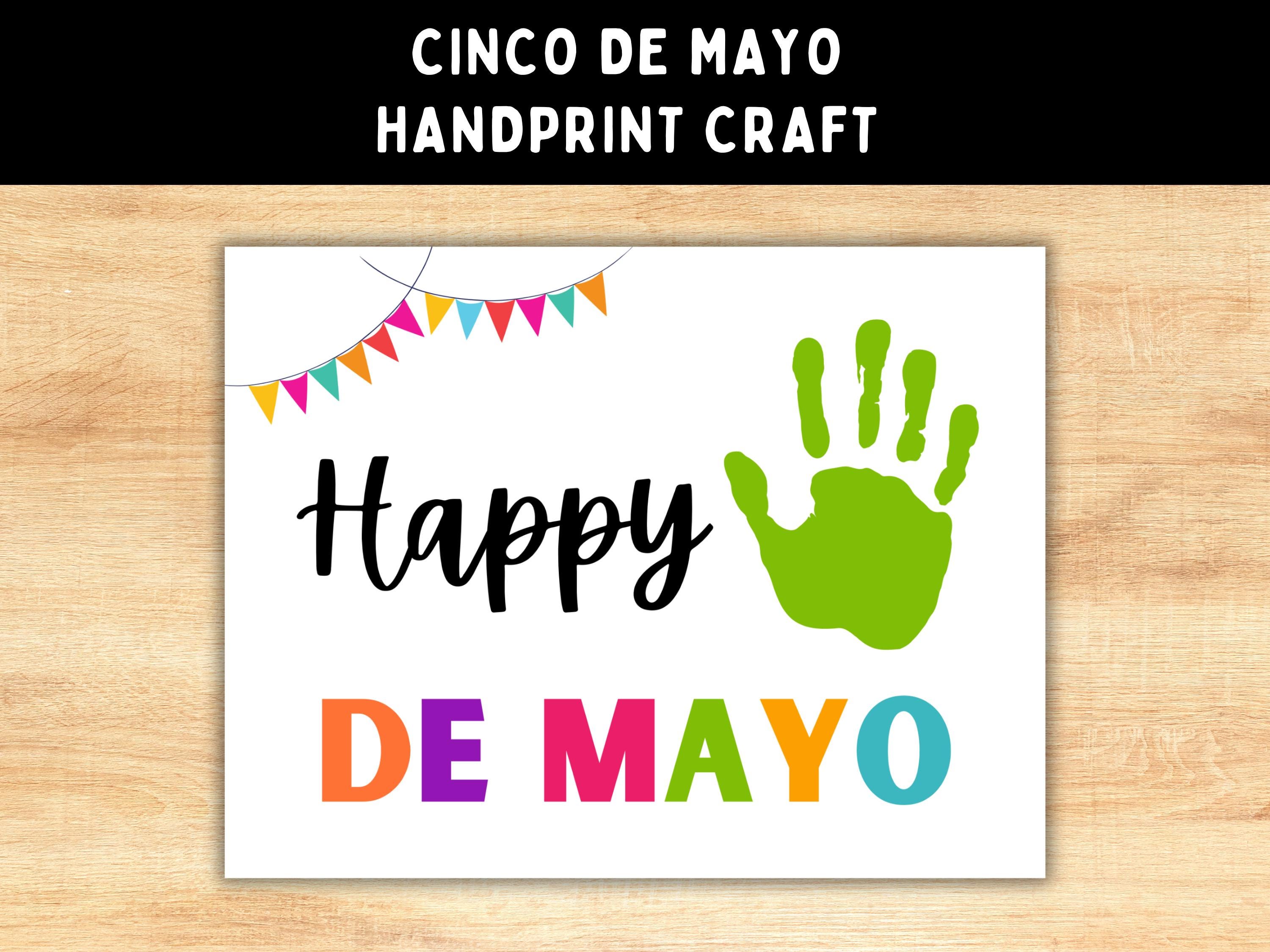 Happy Cinco de Mayo Handprint Craft - Printable DIY Art Activity for…
