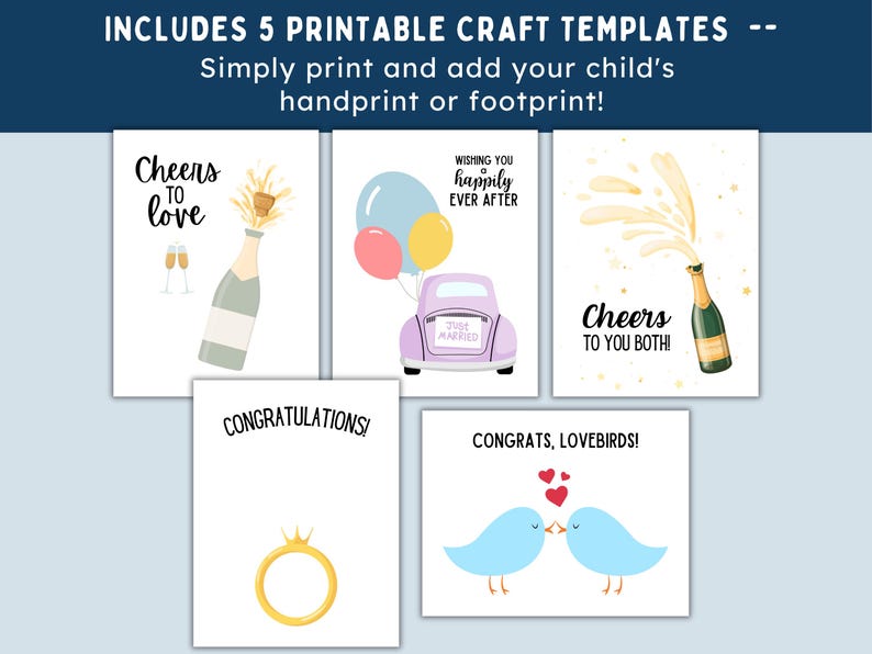 Congratulations Handprint Crafts for Wedding, Engagement, Anniversary ...
