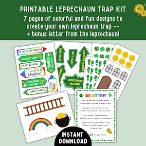 Leprechaun Trap Kit – DIY Printable St Patrick's Day Activity to Catch a Leprechaun (Instant Download)