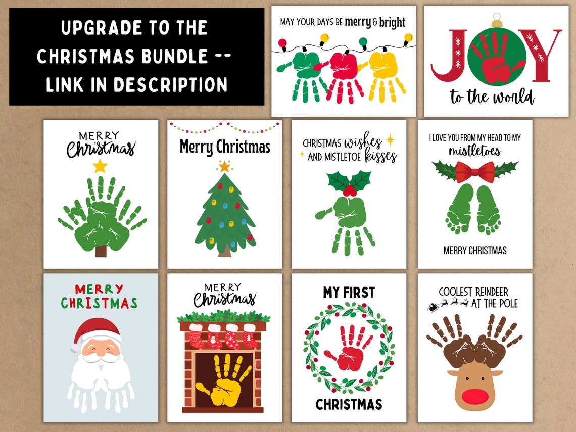 Christmas Handprint Craft Printable DIY Christmas Handprint Activity ...