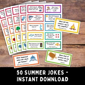 50 chistes de verano para niños: divertidos y divertidos platos para llevar a la lonchera, para campamentos y escuelas (descarga instantánea)