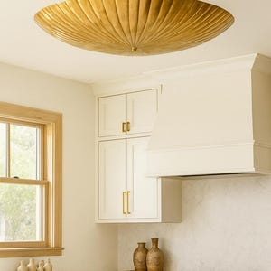 1950s Mid-Century 6-Light Antique Brass Sputnik Ceiling Light – Custom Flush mount Fixture