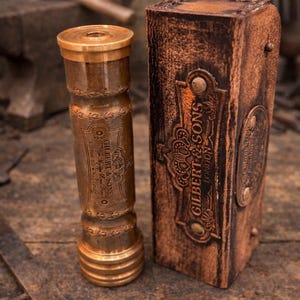 Handcrafted Brass Kaleidoscope Custom Engraved Optical Toy Vintage Style Science Gift Unique Desk Decor Explorer