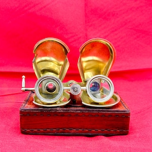 Nautical Antique Brass Binoculars Monocular Vintage Spyglass