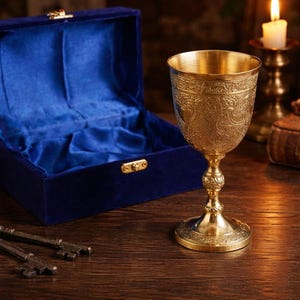 Personalisierter Messingkelch Kelch: Handgefertigtes Trinkgeschirr im Antik-Stil