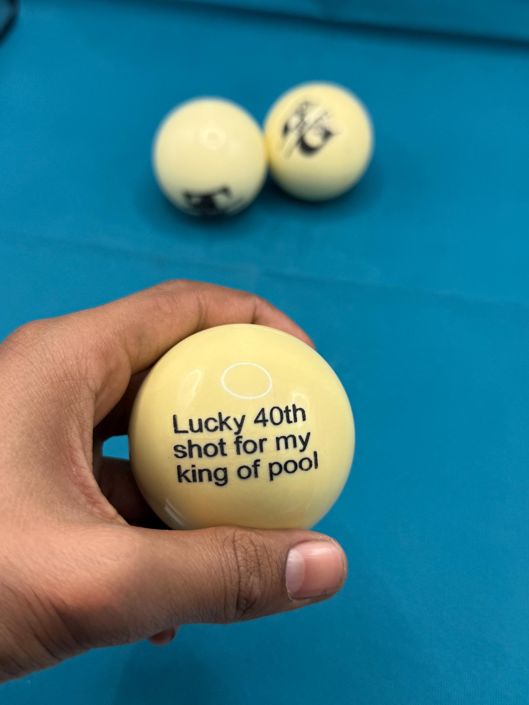Personalized Billiard Cue Ball With Name Engraving | Custom Pool Ball Gift For Men | Includes Display Stand