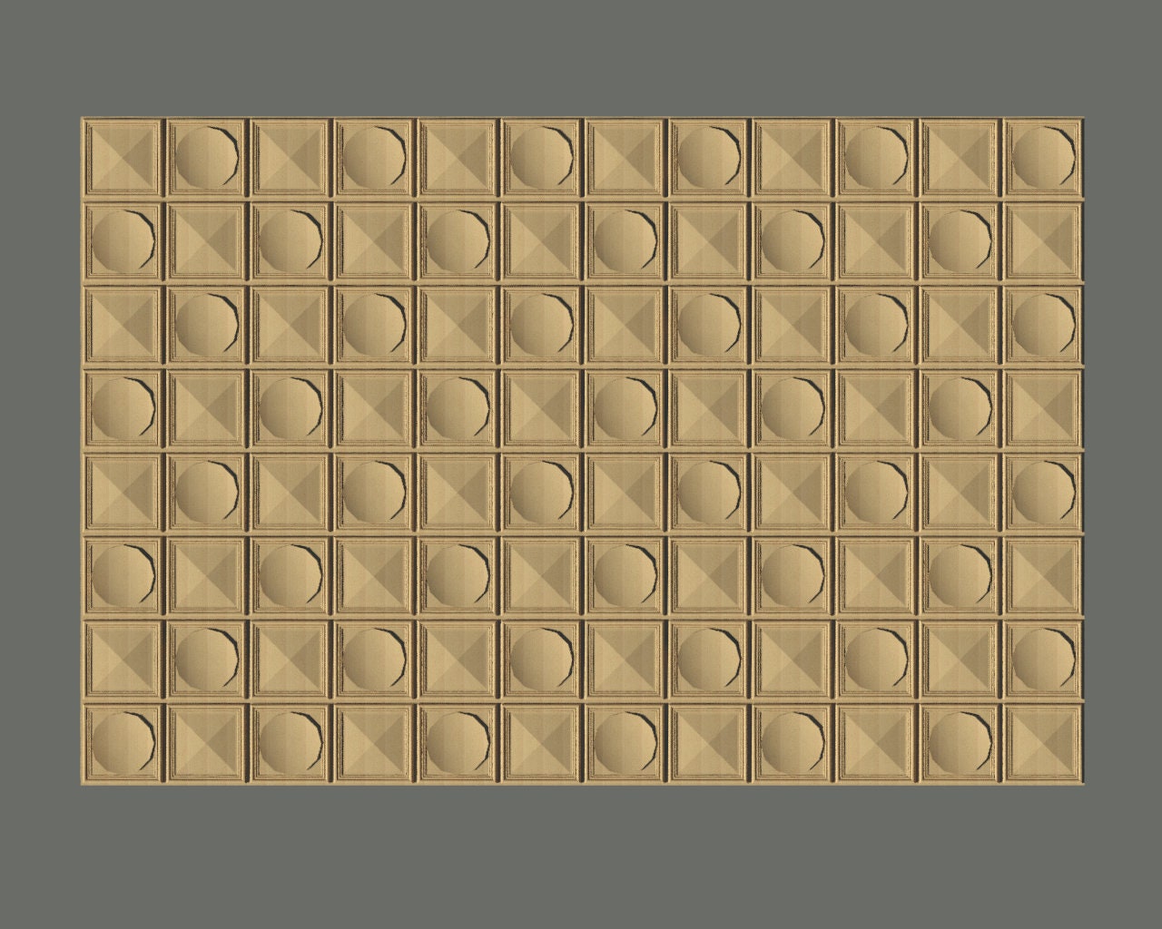 3d Stl Model-panel for Cnc Router, Vectric Aspire, Artcam, Carveco ...