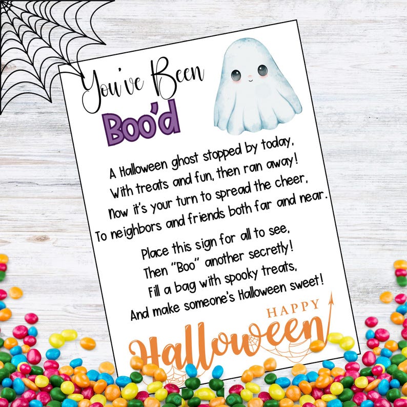 You've Been Booed Sign: Halloween Printable Kit (instant Download) - Etsy
