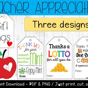 Teacher Appreciation Gift Tag, Teacher Gift Tags Printable Thank You Card, Preschool Teacher Gifts, Thank You Gift Teacher, Gift for Teacher