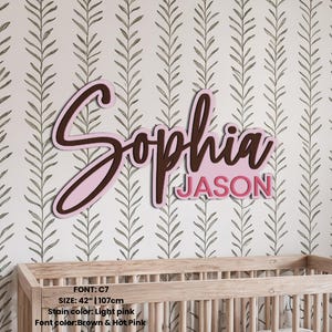 Targa in legno personalizzata con nome, Targa per cameretta, Targa con nome a strati per neonati, Decorazione in legno boho, Targa da appendere sopra la culla, Decorazioni murali per cameretta, Decorazioni per la casa