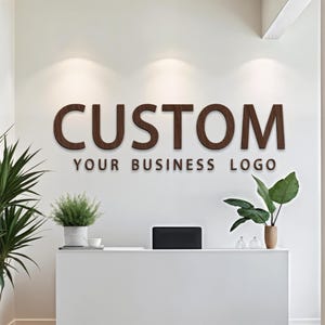 Custom Wood Business Logo Sign: Personalized Office Decor