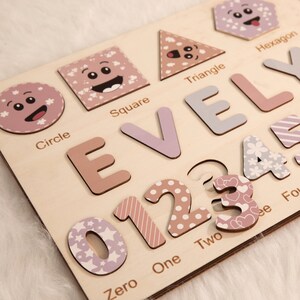 Personalized Wooden Name Puzzle: Custom Baby Shower Gift for Baby Boys and Girls Personalized Toy for Toddlers, Personalized Gifts image 8