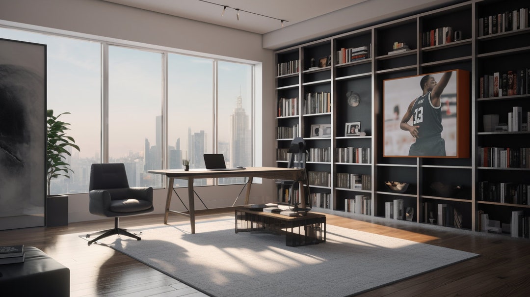 Elegant Office Zoom Virtual Backgrounds Bundle of 4 Office Background