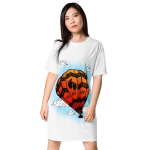 Mom To Be T-shirt Dress, Hot Air Balloon Baby Reveal/Pregnancy Announcement
