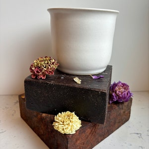 White Vase Handmade Wheel Thrown Pottery