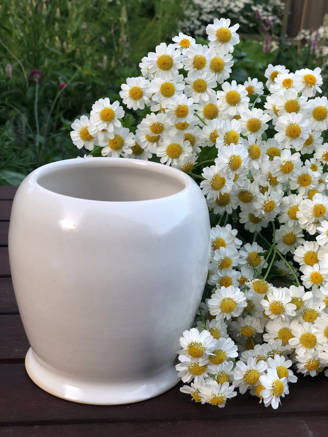 White Vase Handmade Wheel Thrown Pottery - Etsy