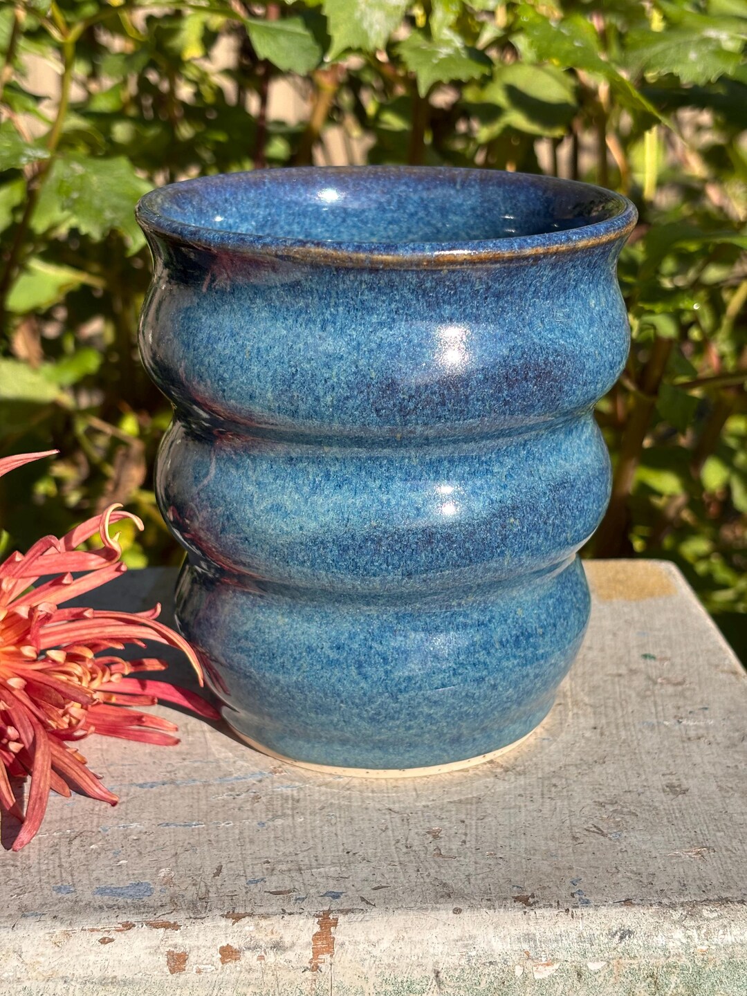 Blue Vase Handmade Wheel Thrown Pottery - Etsy