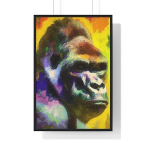 GORILLA! Premium Framed Vertical Wall Art