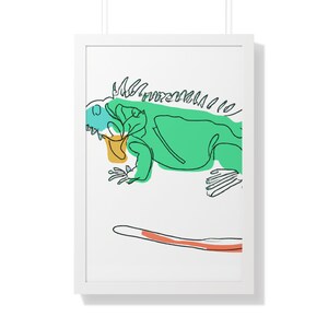 IGUANA! Framed Vertical Poster Wall Art Home Decor Wall Hangings Animal Art
