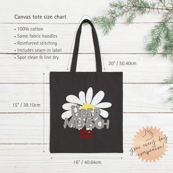 Übermensch Cotton Canvas Tote Bag, G-dragon Übermensch, GD