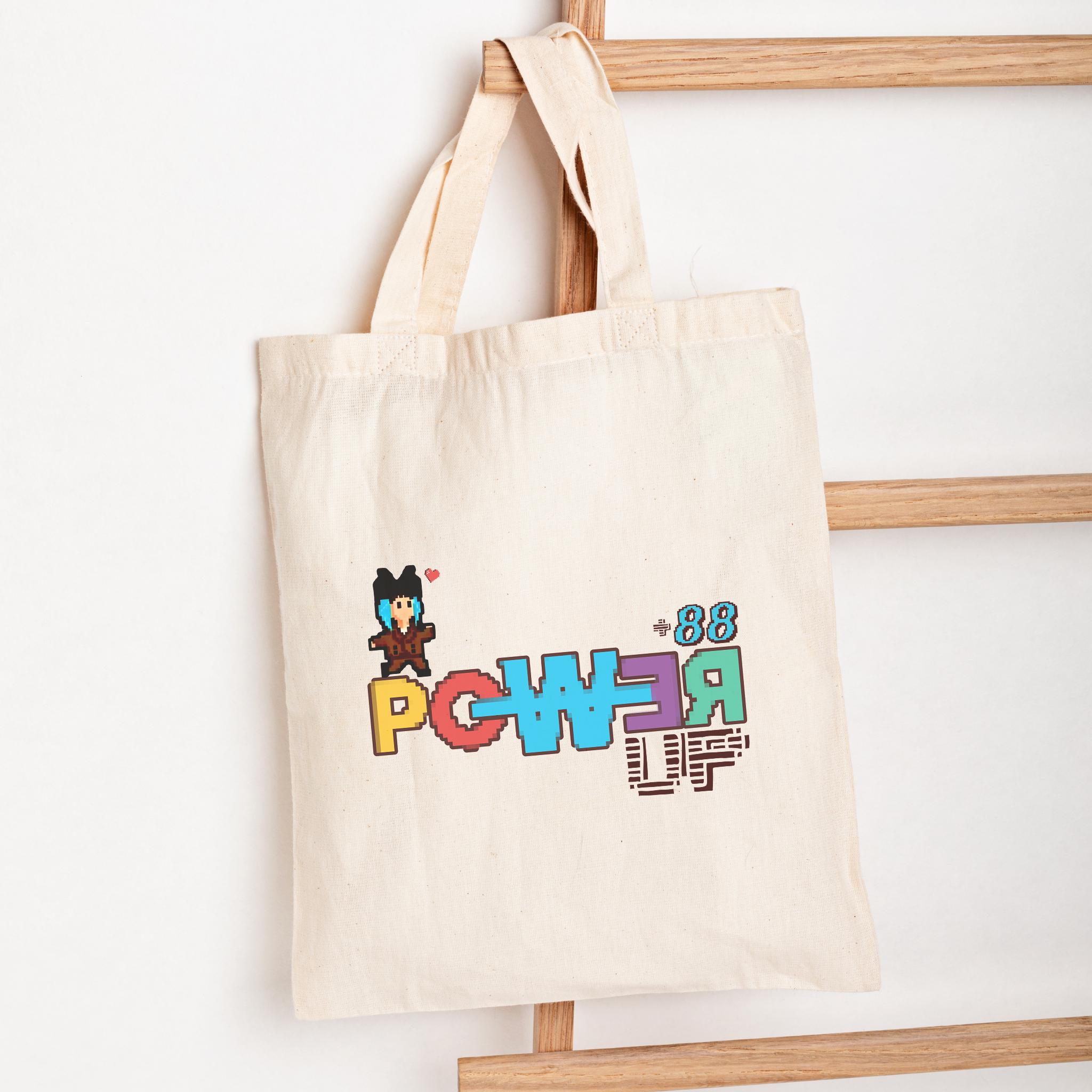 G Dragon Power up Cotton Canvas Tote Bag, GD Good Day, Cute