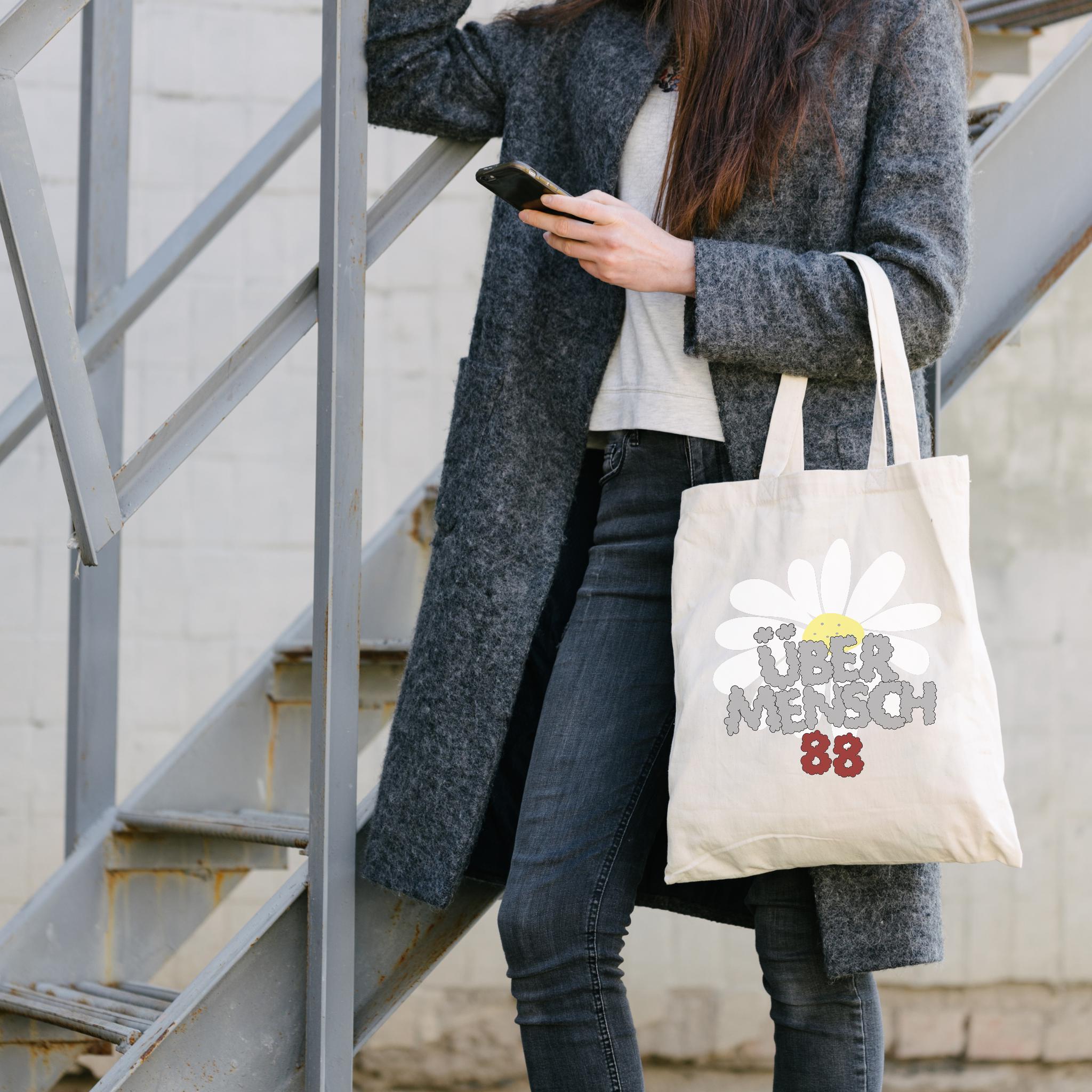 Übermensch Cotton Canvas Tote Bag, G-dragon Ubermensch, GD