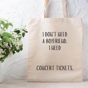 Konzert Humor Baumwolle Tragetasche, Konzert Meme, Konzert Liebhaber, Musik Liebhaber Geschenk, Gig Outfit, Sommer Musik Festival, Geschenk für Sie
