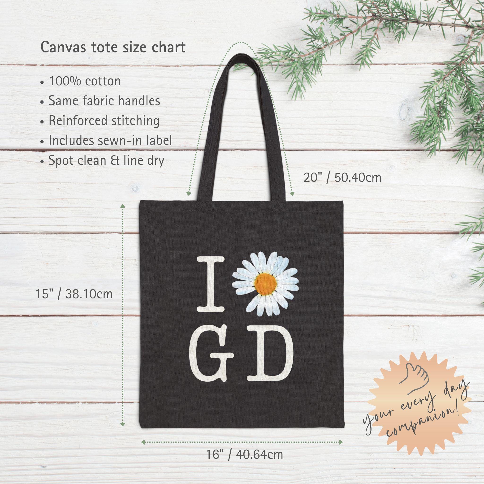 G Dragon Cotton Canvas Tote Bag, I Heart GD, Gdragon Daisy, G