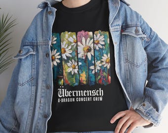 Ubermensch Concert Crew Graphic Tee, G Dragon Tshirt, G-Dragon World Tour, GD Daisy Flower, Kpop Lover Gift, Oversized Shirt