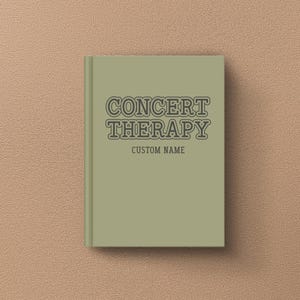 Concert Therapy Journal Notebook, Custom Notebook Gift, Gig Passport, Concerts Logbook, Concert Tracker, Concert Lover, Music Lover Gift