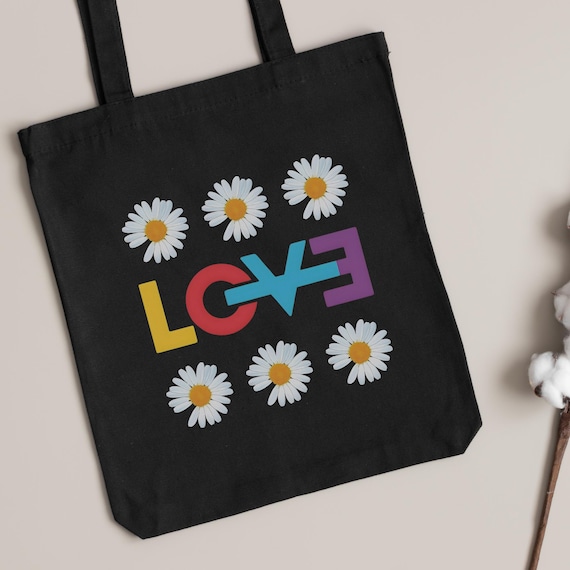 G Dragon Love Cotton Canvas Tote Bag, Gdragon Fan Merch, GD Daisy