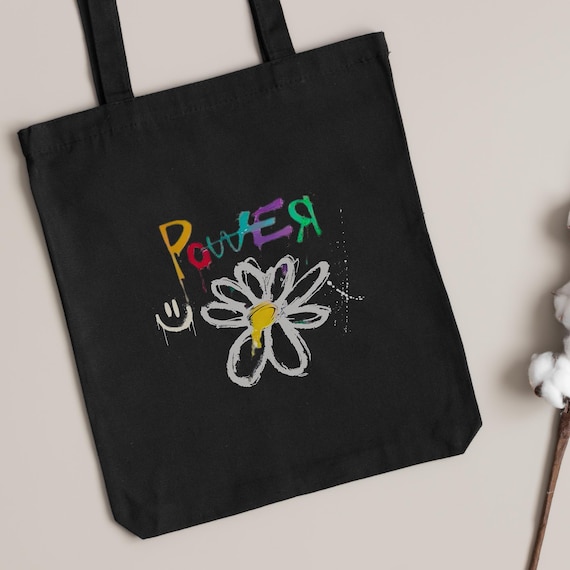 G Dragon Power Cotton Canvas Tote Bag, GDragon Street Art, GD Daisy, G-Dragon Übermensch, G Dragon New Album, Kpop Lover Gift