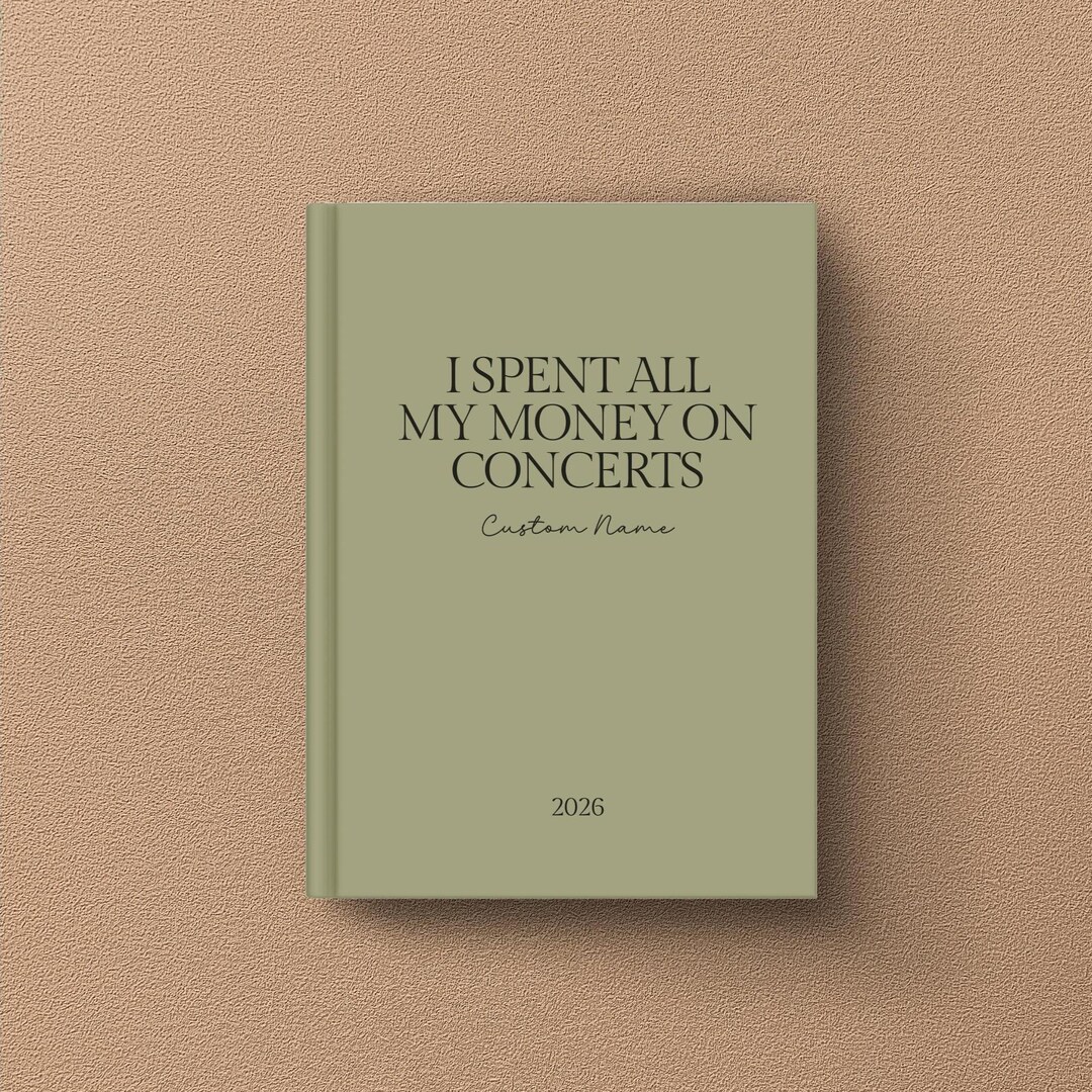 Spent All My Money Journal Matte, Concerts Logbook, Concert Journal ...