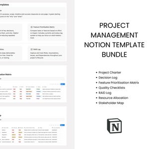 Project Management Notion Template Bundle – Modular Toolkit for Teams, Programs & Projects