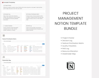 Project Mangement Notion Template Bundle - Modulares Toolkit für Teams, Programme & Projekte