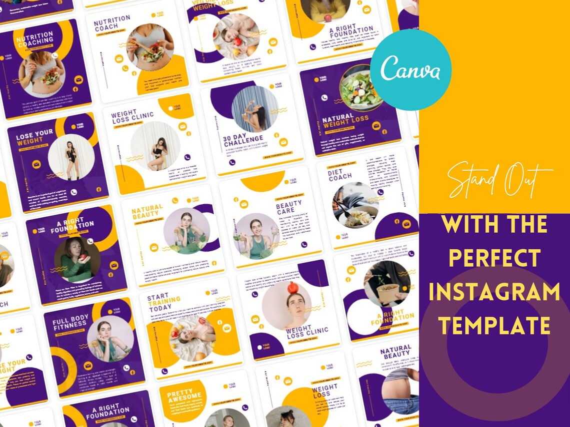 140 Instagram Post and Stories Templates Canva Instagram Templates for ...