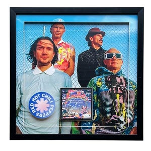 Red Hot Chili Peppers Signed 3D 21x21 Framed CD Flat Return of the Dream Canteen JSA