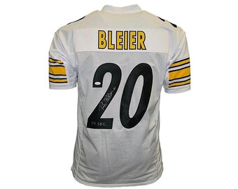 Rocky Bleier Signed Pittsburgh White Football Jersey 4X SB Champ Insc JSA