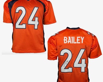 Champ Bailey Signed Custom Orange Football Jersey (JSA)