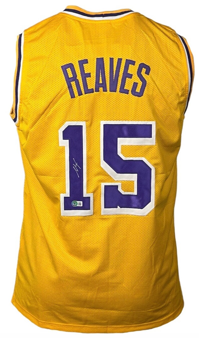 Austin Reeves Back Austin Reaves Signed Custom Los Angeles Yellow Basketball Jersey ...