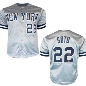 Juan Soto Signed Custom New York Grey Baseball Jersey (JSA)