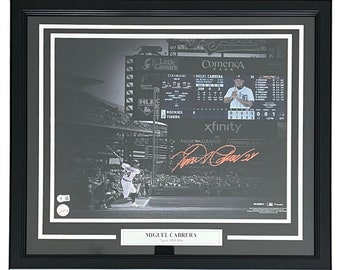 Miguel Cabrera Autographed Detroit Tigers 16x20 Frame Photo Beckett