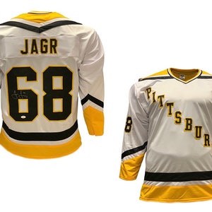 Jaromir Jagr Autographed Pittsburgh Pro Style Hockey Jersey Black