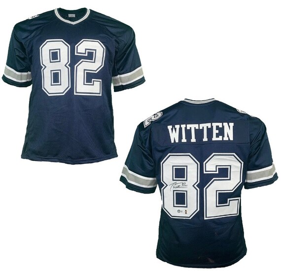 Jason Witten Signed Custom Navy Football Jersey Beckett - Etsy
