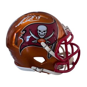 Mike Evans Signed Tampa Bay Flash Mini Football Helmet Beckett