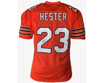 Devin Hester Signed Orange Custom Football Jersey JSA