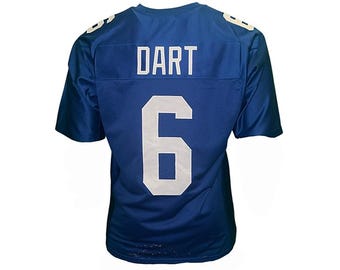 Jaxson Dart #6 Sewn Stitched Custom Jersey Blue New York All Adult
