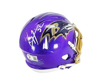 Ray Lewis Signed Baltimore Ravens Flash Speed Mini Football Helmet (Beckett)