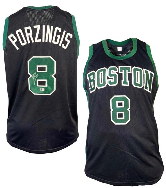 Kristaps Porzingis Signed Custom Boston Black Basketball Jersey beckett Etsy