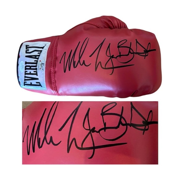 Mike Tyson & Buster Douglas Signed Red Everlast Boxing Glove (jsa